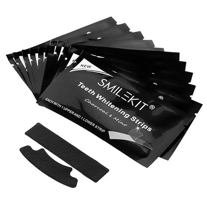 Black Whitening Strips – Fast & Effective Teeth Whitening Without Sensitivity (14pcs)